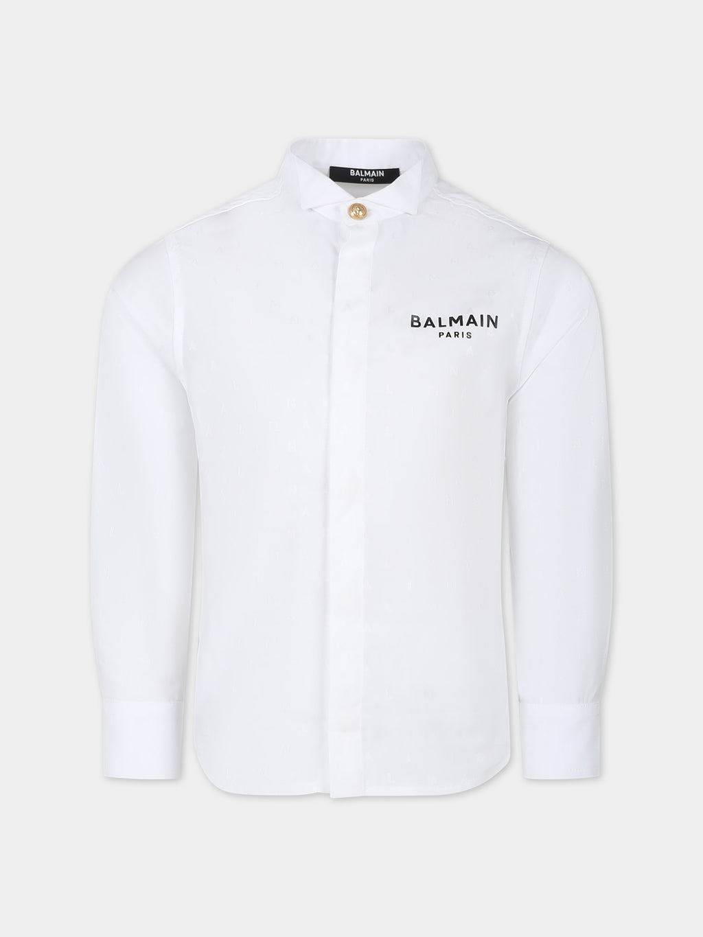 Chemise blanche pour garçon avec logo